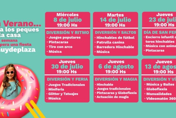 Agenda actividades infantiles verano 2026